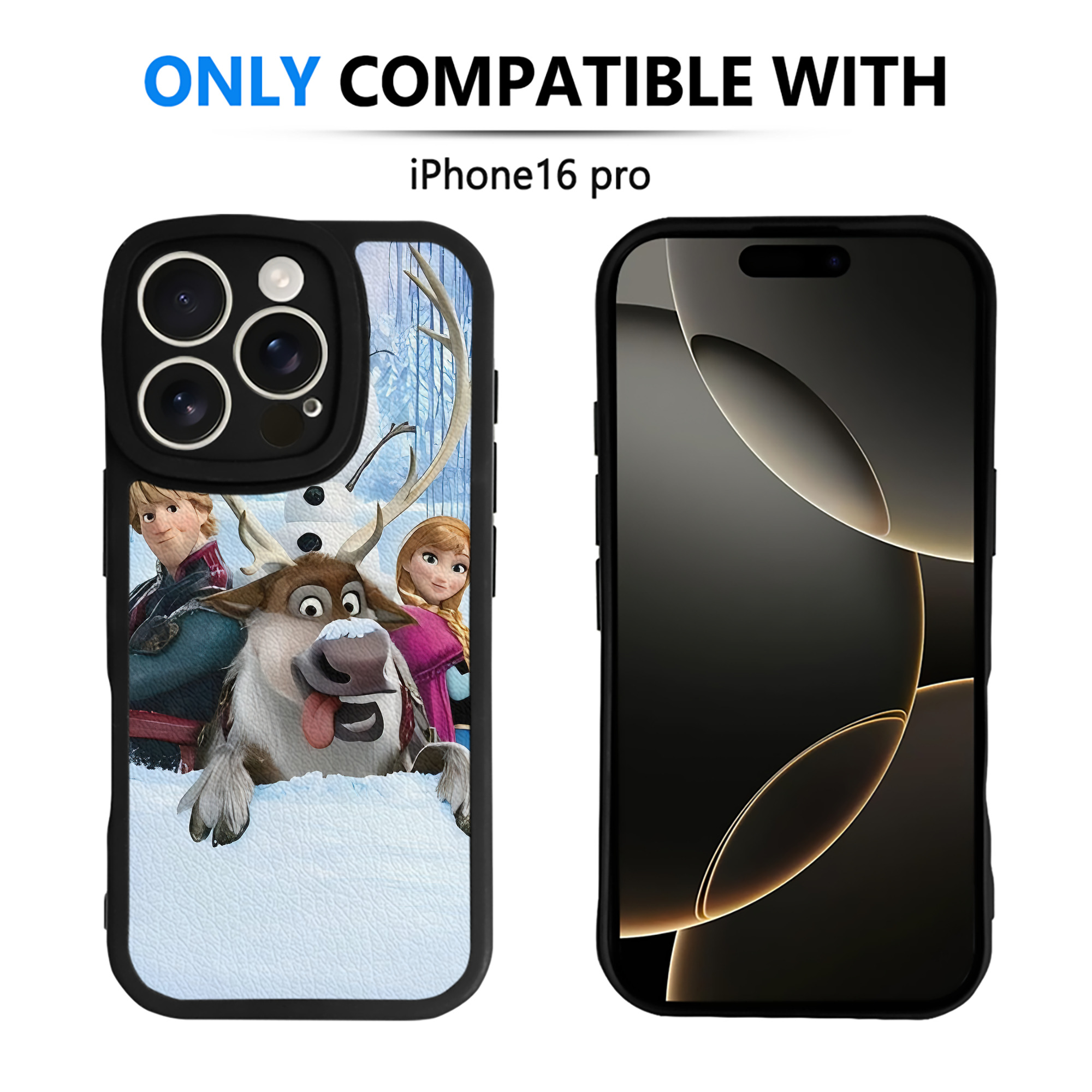（画像用） アナと雪の女王 アンナ エルサ Frozen Anna Elsa 【iPhone 16シリーズ対応】シリコンスマホケース（レザー調） 材質：シリコン
